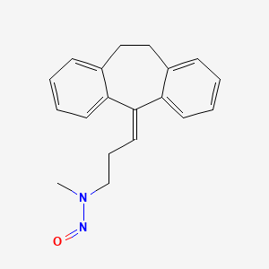 Chemical structure of N-nitroso-desmethyl-amitriptyline