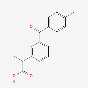 Chemical structure of 2-(3-(4-Methylbenzoyl)phenyl)propanoic acid