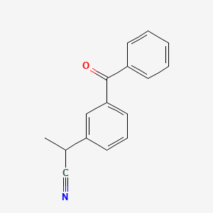 Chemical structure of 2-(3-Benzoylphenyl)propionitrile