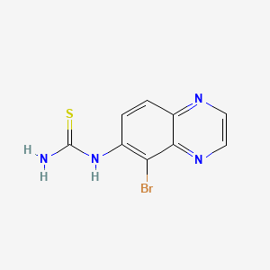 Chemical structure of 1-(5-Bromoquinoxalin-6-YL)thiourea