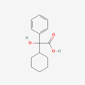 Chemical structure of (+-)-Cyclohexylphenylglycolic acid