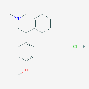 Chemical structure of (2RS)-2-(Cyclohex-1-enyl)-2-(4-methoxyphenyl)-N,N-dimethylethanamine Hydrochloride