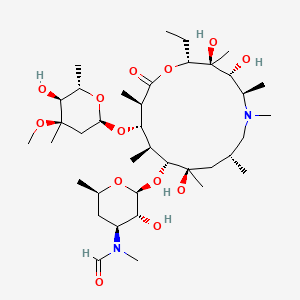 Chemical structure of 3'-N-Demethyl-3'-N-formylazithromycin