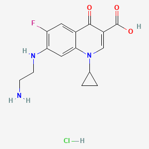 Chemical structure of Desethyleneciprofloxacin monohydrochloride