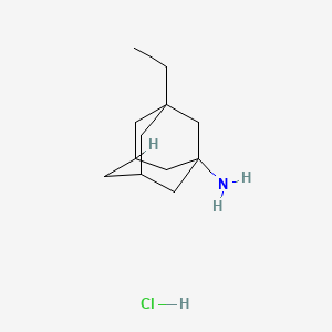 Chemical structure of 1-Amino-3-ethyladamantane hydrochloride