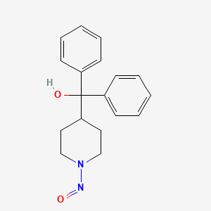 Chemical structure of 1-Nitrosopiperidin-4-yl)diphenylmethanol