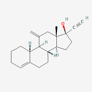Chemical structure of 11-Methylenelynestrenol