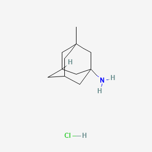 Chemical structure of 1-Amino-3-methyladamantane hydrochloride