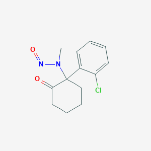 Chemical structure of N-nitroso-ketamine
