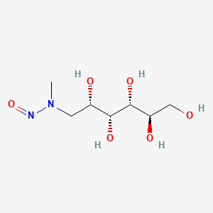 Chemical structure of (2R,3R,4R,5S)-6-(methyl(nitroso)amino)hexane-1,2,3,4,5-pentol