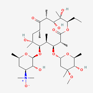 Chemical structure of Erythromycin, anhydro-, N-oxide