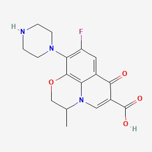 Chemical structure of N-Desmethyl ofloxacin