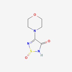 Chemical structure of 4-(Morpholin-4-yl)-1,2,5-thiadiazol-3(2H)-one 1-oxide