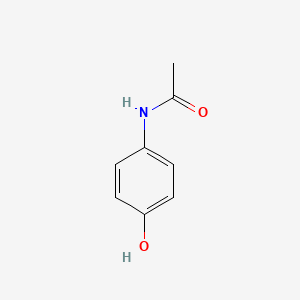 Chemical structure of Acetaminophen