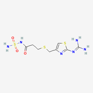 Chemical structure of Famotidine sulfamoyl propanamide