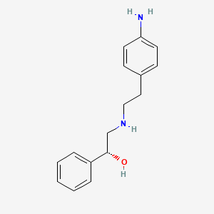 Chemical structure of 2-((4-Aminophenethyl)amino)-1-phenylethanol, (R)-