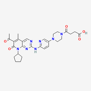 Chemical structure of Palbociclib Hemisuccinate Ester