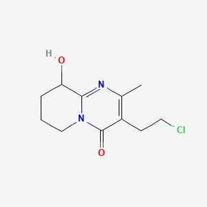 Chemical structure of 3-(2-chloroethyl)-6,7,8,9-tetrahydro-9-hydroxy-2-methyl-4H-pyrido(1,2-a)-pyrimidin-4-one
