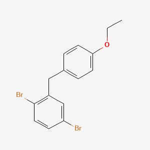 Chemical structure of 1,4-Dibromo-2-(4-ethoxybenzyl)benzene