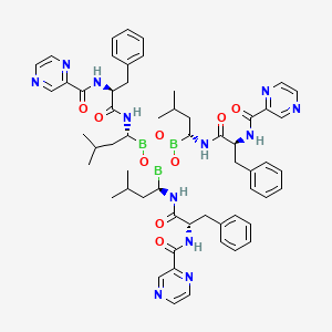 Chemical structure of Bortezomib boronic anhydride