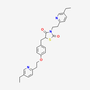 Chemical structure of N-(Ethyl-(2-pyridyl-5-ethyl)) pioglitazone