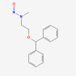 Chemical structure of N-nitroso-desmethyl-diphenhydramine