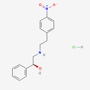 Chemical structure of (1S)-2-[2-(4-nitrophenyl)ethylamino]-1-phenylethanol;hydrochloride
