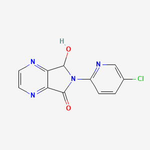 Chemical structure of 6-(5-Chloro-2-pyridyl)-6,7-dihydro-7-hydroxy-5H-pyrrolo(3,4-b)pyrazin-5-one