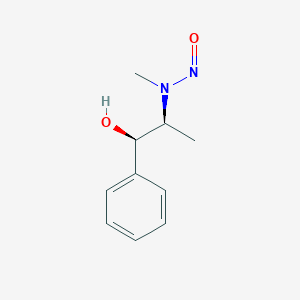 Chemical structure of N-[(1R,2S)-1-hydroxy-1-phenylpropan-2-yl]-N-methylnitrous amide