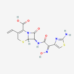 Chemical structure of 7(S)-Cefdinir