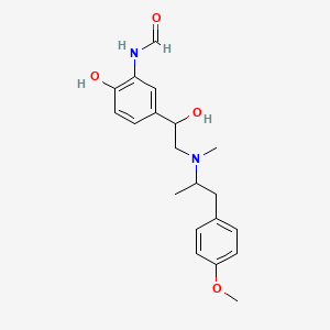 Chemical structure of N-(2-hydroxy-5-(1-hydroxy-2-(methyl(2-(4-methoxyphenyl)-1-methylethyl)amino)ethyl)phenyl)formamide