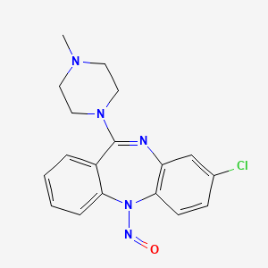 Chemical structure of N-nitroso-clozapine