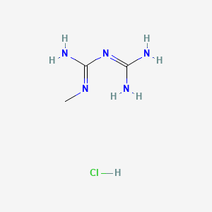 Chemical structure of 1-Methylbiguanide hydrochloride
