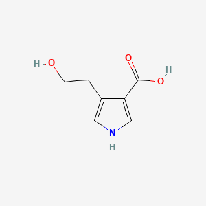 Chemical structure of 4-(2-hydroxyethyl)-1H-pyrrole-3-carboxylic acid