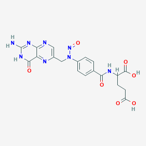 Chemical structure of 2-[[4-[(2-amino-4-oxo-3H-pteridin-6-yl)methyl-nitrosoamino]benzoyl]amino]pentanedioic acid