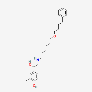 Chemical structure of 3-De(hydroxymethyl)-3-methyl salmeterol