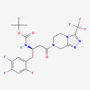 Chemical structure of N-Boc-sitagliptin