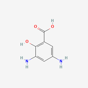 Chemical structure of 3,5-Diamino-2-hydroxybenzoic acid