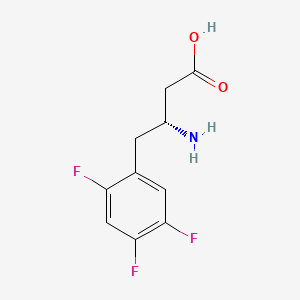 Chemical structure of (R)-3-Amino-4-(2,4,5-trifluorophenyl)butanoic acid
