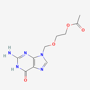 Chemical structure of 9-(2-Acetoxyethoxymethyl)guanine