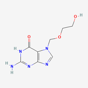 Chemical structure of N7-((2-Hydroxyethoxy)methyl)guanine