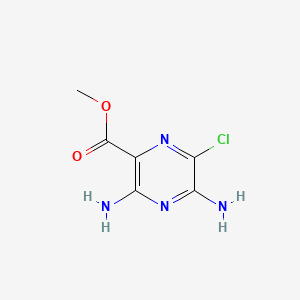 Chemical structure of Methyl 3,5-diamino-6-chloropyrazine-2-carboxylate