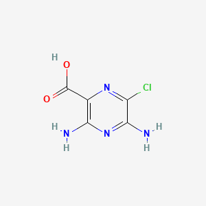 Chemical structure of 3,5-Diamino-6-chloro-pyrazine acid