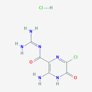 Chemical structure of 5-Deamino-5-oxo Amiloride Hydrochloride