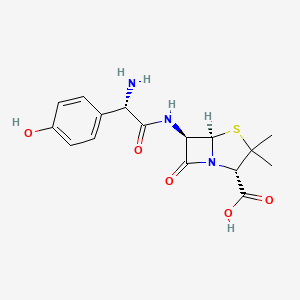 Chemical structure of Amoxicillin, L-