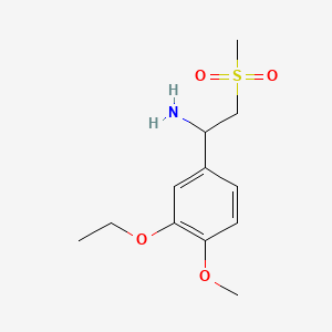Chemical structure of 1-(3-Ethoxy-4-methoxy-phenyl)-2-methanesulfonyl-ethylamine