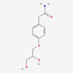Chemical structure of 4-(2,3-Dihydroxypropoxy)phenyl acetamide