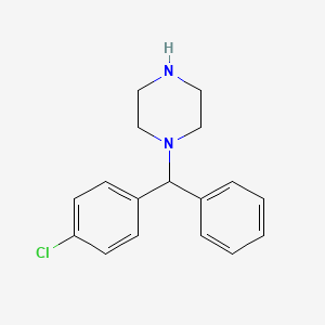 Chemical structure of Norchlorcyclizine