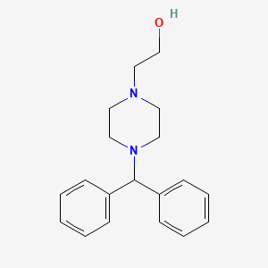Chemical structure of 4-(Diphenylmethyl)-1-piperazineethanol