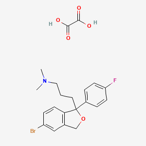 Chemical structure of 5-Bromo-1-(3-dimethylaminopropyl)-1-(4-fluorophenyl)-1,3-dihydroisobenzofuran oxalate